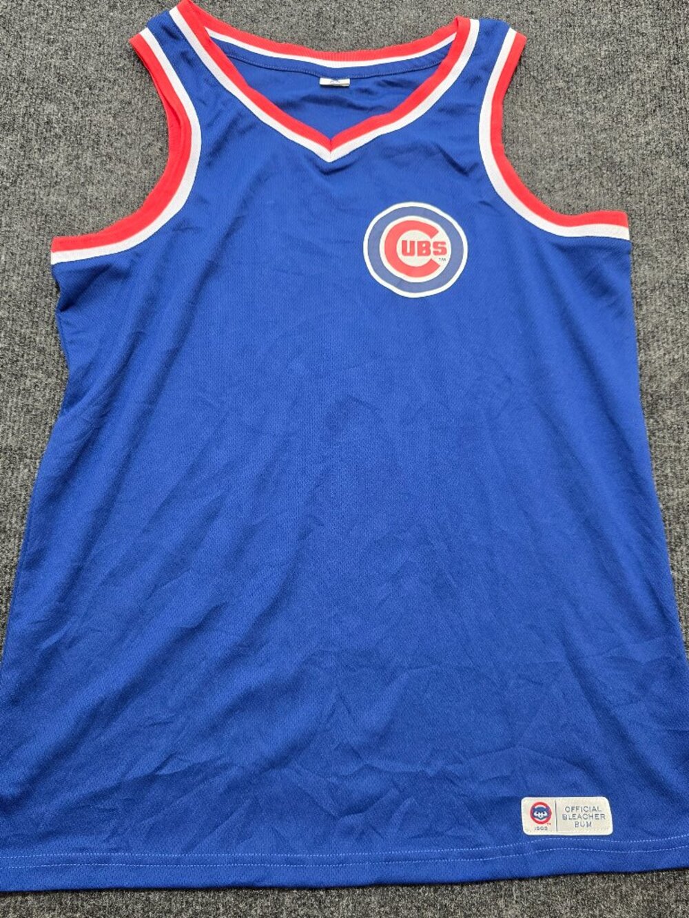 Chicago Cubs Official Bleacher Bum Budweiser Mesh Jersey Tank Top Adult M Blue